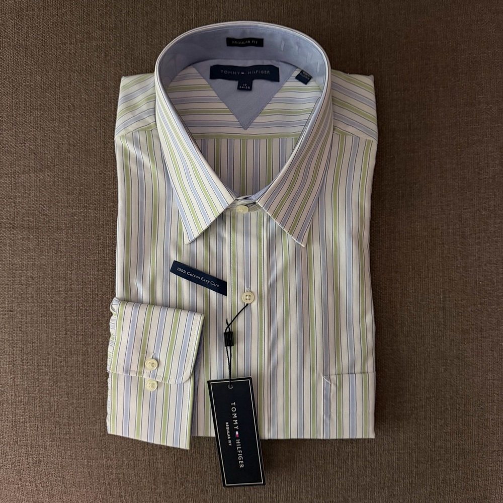 Tommy Hilfiger Men's Multi-Striped Dress Shirt
